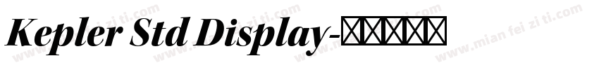 Kepler Std Display字体转换